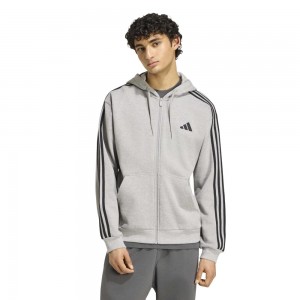 Adidas Essentials 3-Stripes French Terry Full-Zip Hoodie