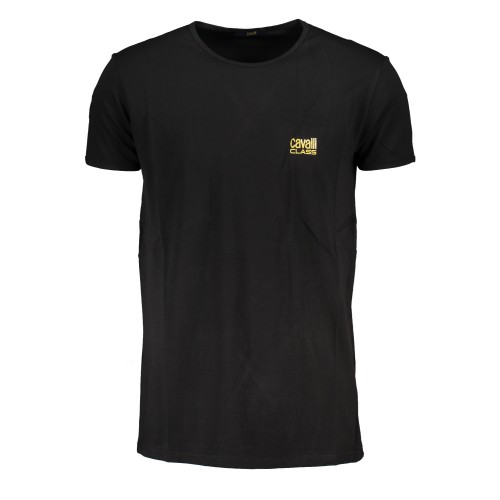 CAVALLI CLASS MEN'S SHORT SLEEVE T-SHIRT BLACK
