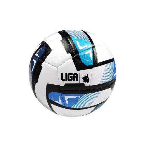 LIGASPORT SOCCER BALL ENERGY Cyan/Black White 