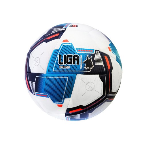 LIGASPORT SOCCER BALL HYBRID Cyan-Black-White