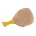 MORSETO SILVER Ρακέτα Παραλίας Βερνικωμένη στο χρώμα του ξύλου χωρίς Τρύπες και Κίτρινη Λοξή Λαβή