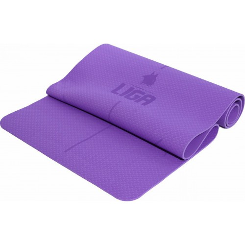 LIGA SPORT Στρώμα yoga TPE yoga mat (original) 185εκ.*68εκ.*0,6εκ (μωβ)