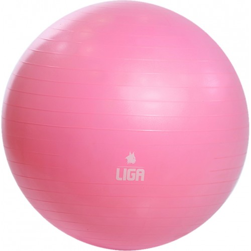 LIGASPORT Μπάλα γυμναστικής 55cm (Gym Ball) ροζ